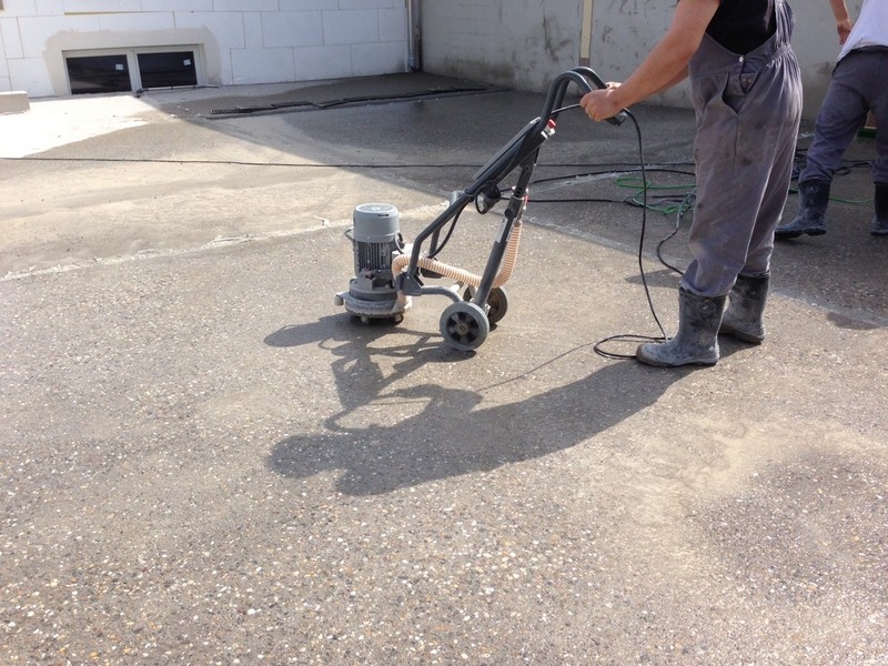 terrasse beton ponce